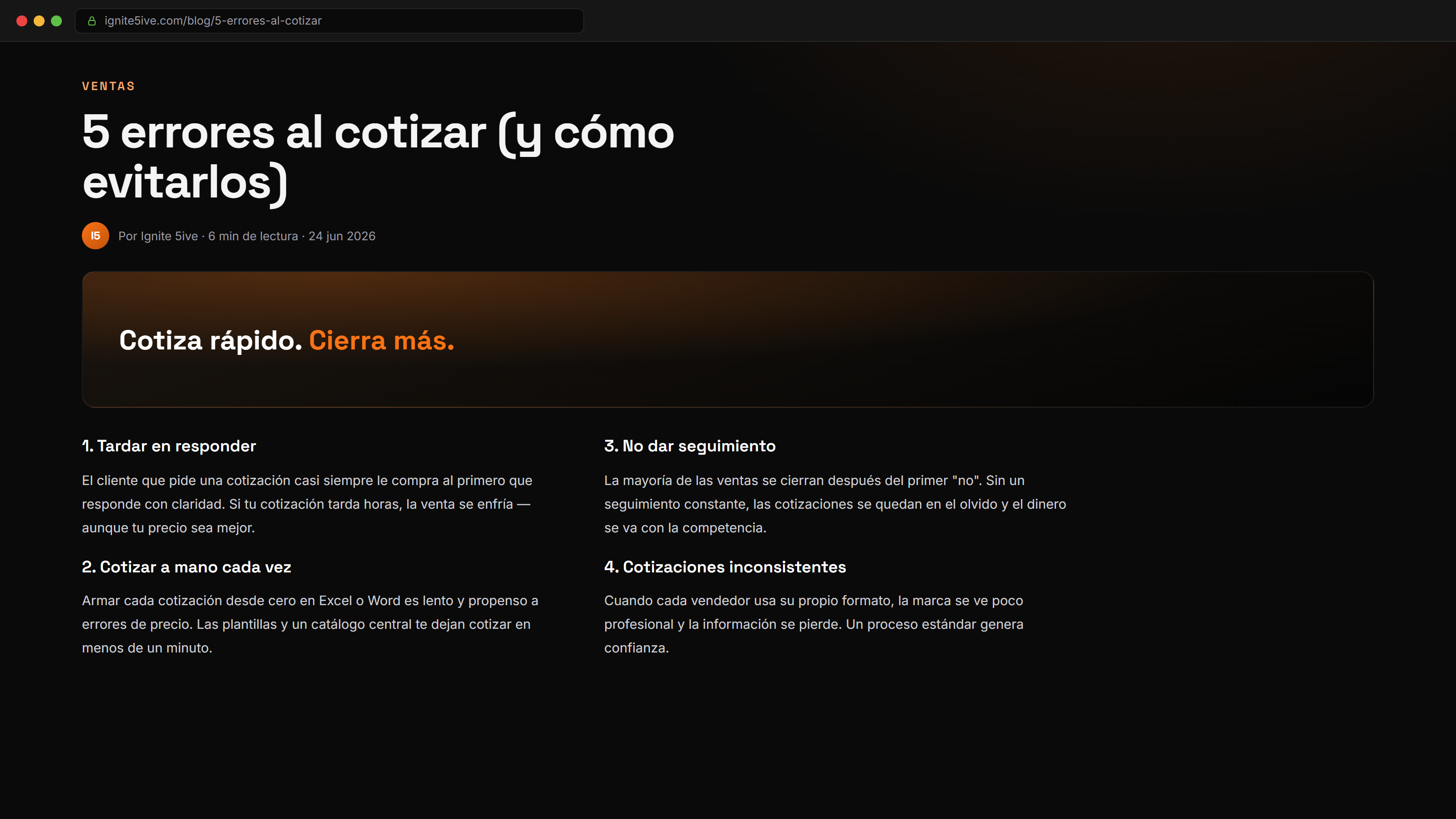 Artículo de blog