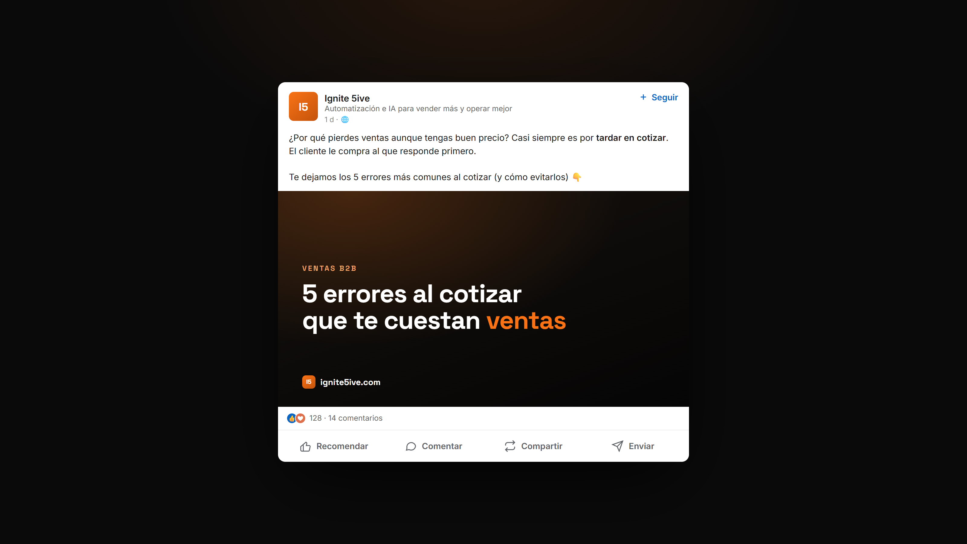 Post de LinkedIn